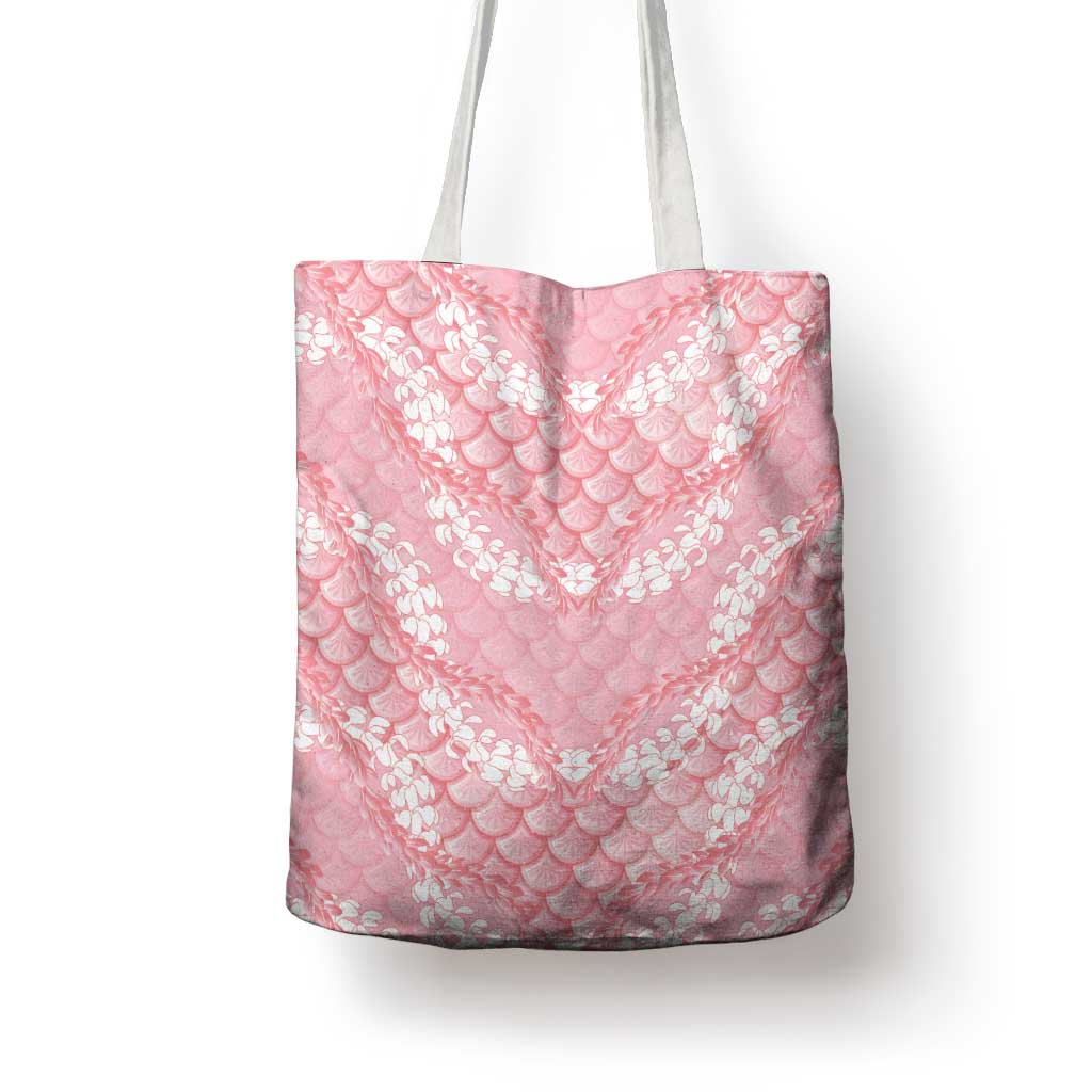 Soft Pink Mermaid Puakenikeni Maile Lei Tote Bag