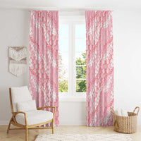 Soft Pink Mermaid Puakenikeni Maile Lei Window Curtain