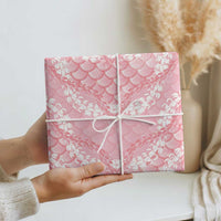 Soft Pink Mermaid Puakenikeni Maile Lei Wrapping Paper