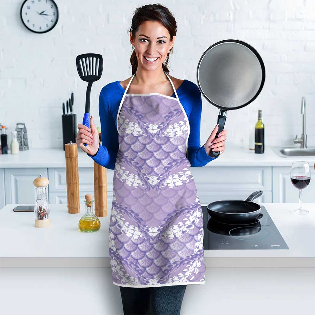 Lilac Mermaid Puakenikeni Maile Lei Apron
