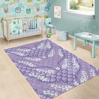 Lilac Mermaid Puakenikeni Maile Lei Area Rug