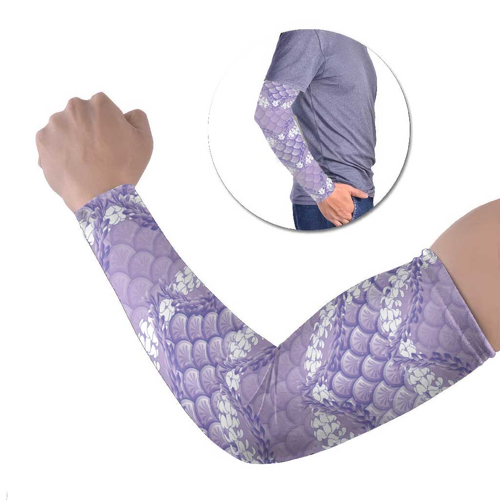 Lilac Mermaid Puakenikeni Maile Lei Arm Sleeves