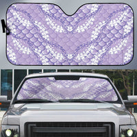 Lilac Mermaid Puakenikeni Maile Lei Auto Sun Shade