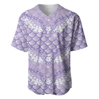 Lilac Mermaid Puakenikeni Maile Lei Baseball Jersey