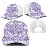 Lilac Mermaid Puakenikeni Maile Lei Baseball Net Cap