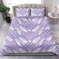 Lilac Mermaid Puakenikeni Maile Lei Bedding Set