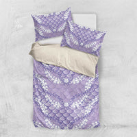 Lilac Mermaid Puakenikeni Maile Lei Bedding Set