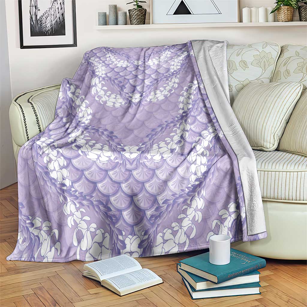 Lilac Mermaid Puakenikeni Maile Lei Blanket