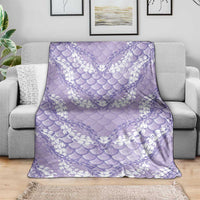 Lilac Mermaid Puakenikeni Maile Lei Blanket