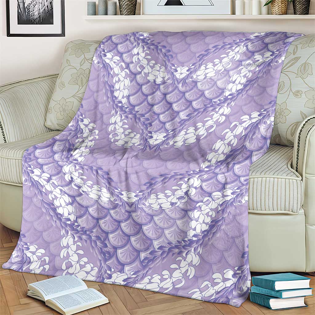 Lilac Mermaid Puakenikeni Maile Lei Blanket