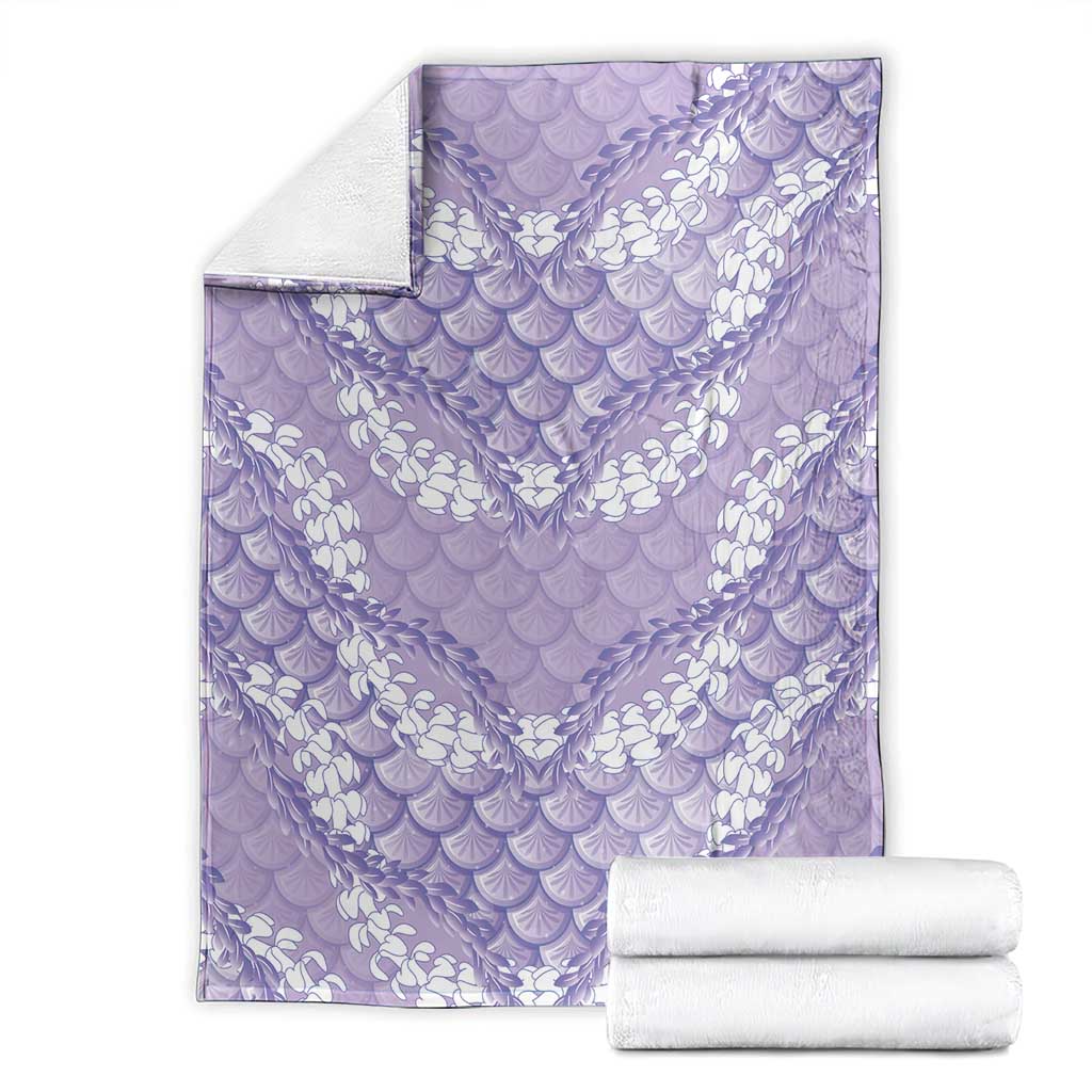 Lilac Mermaid Puakenikeni Maile Lei Blanket