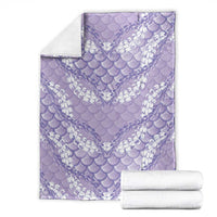 Lilac Mermaid Puakenikeni Maile Lei Blanket