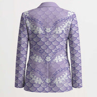 Lilac Mermaid Puakenikeni Maile Lei Blazer