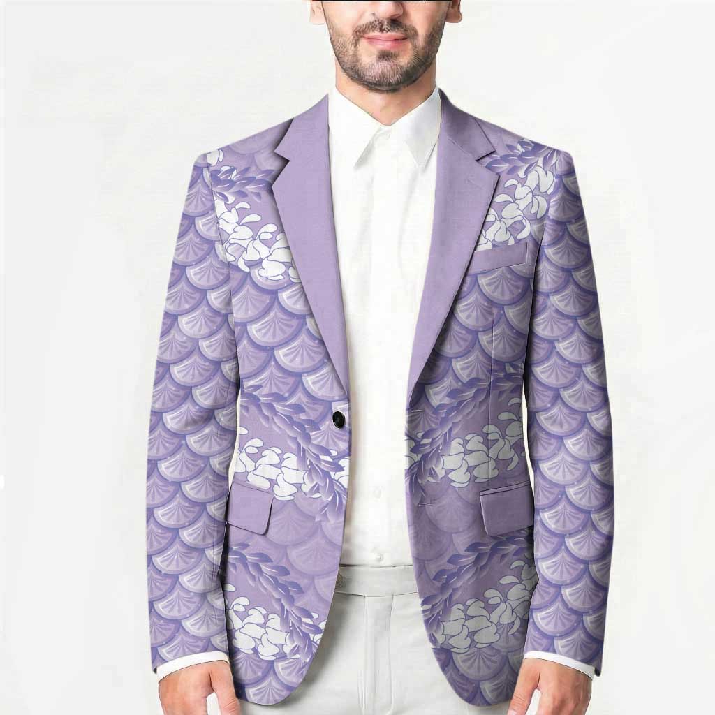 Lilac Mermaid Puakenikeni Maile Lei Blazer