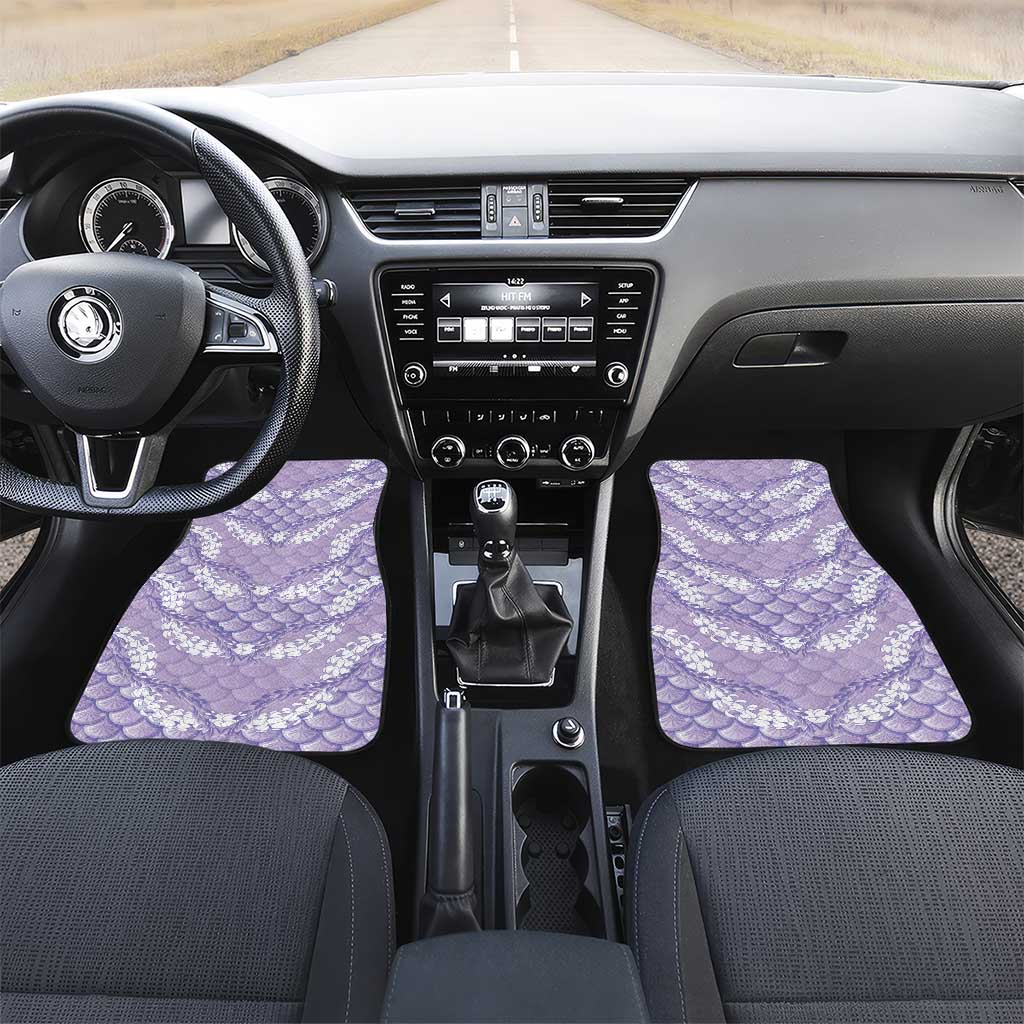 Lilac Mermaid Puakenikeni Maile Lei Car Mats