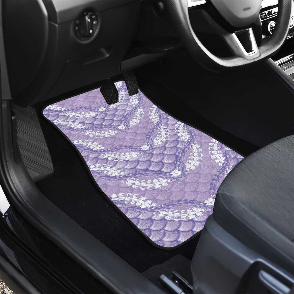 Lilac Mermaid Puakenikeni Maile Lei Car Mats