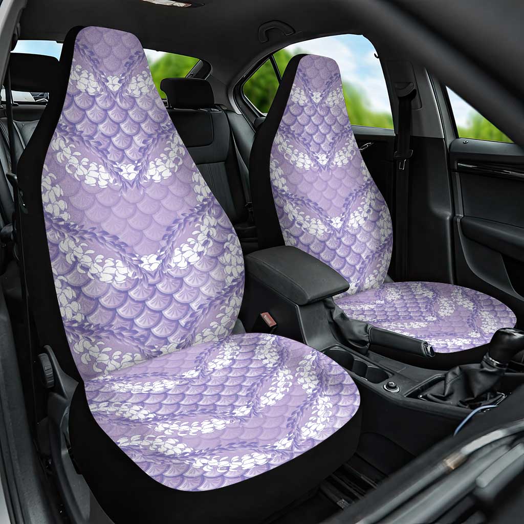 Lilac Mermaid Puakenikeni Maile Lei Car Seat Cover LT01 One Size Purple - Polynesian Pride