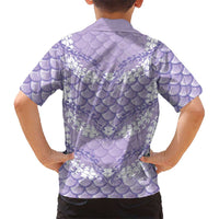 Lilac Mermaid Puakenikeni Maile Lei Family Matching Off Shoulder Maxi Dress and Hawaiian Shirt