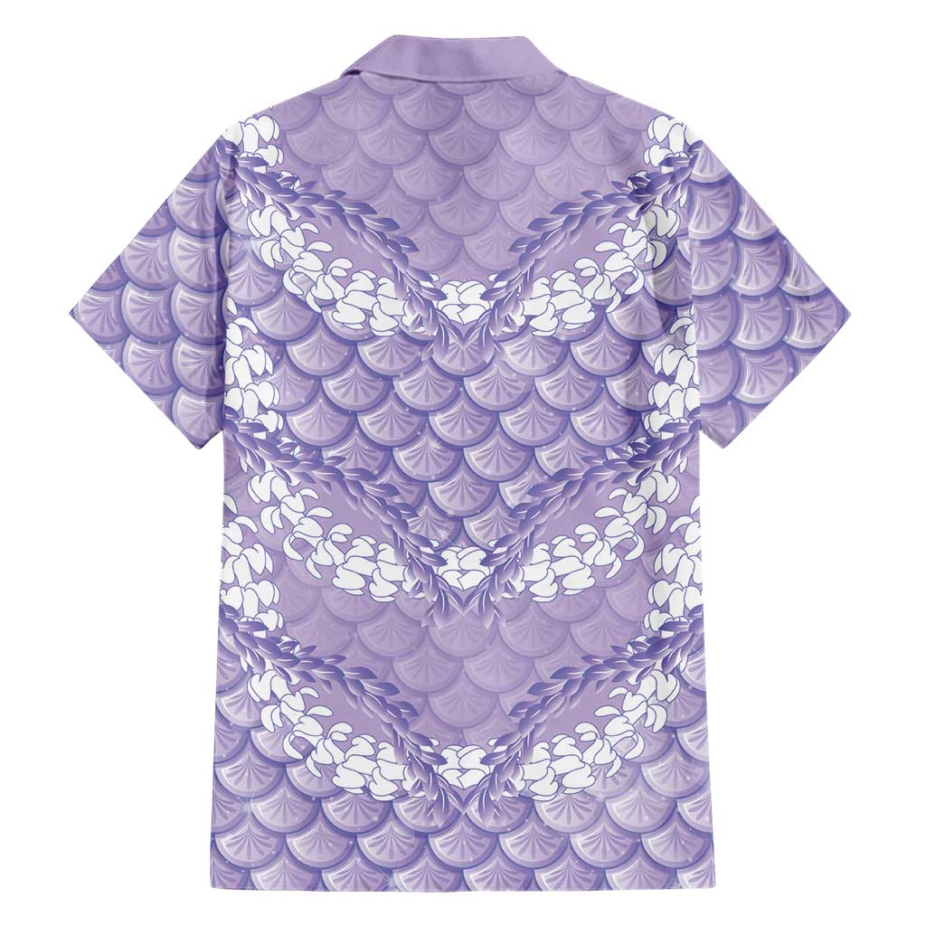 Lilac Mermaid Puakenikeni Maile Lei Family Matching Summer Maxi Dress and Hawaiian Shirt