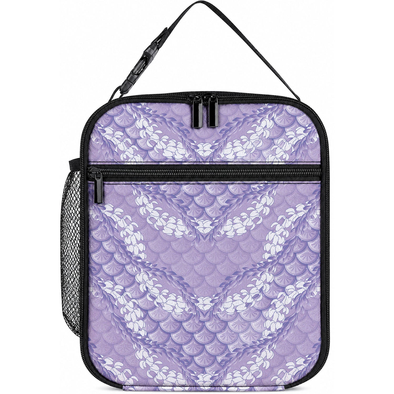 Lilac Mermaid Puakenikeni Maile Lei Lunch Bag