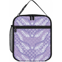 Lilac Mermaid Puakenikeni Maile Lei Lunch Bag LT01 10.2 × 8.3 × 4.3 inch Purple - Polynesian Pride