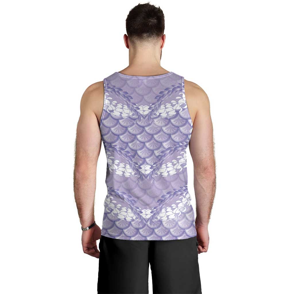 Lilac Mermaid Puakenikeni Maile Lei Men Tank Top