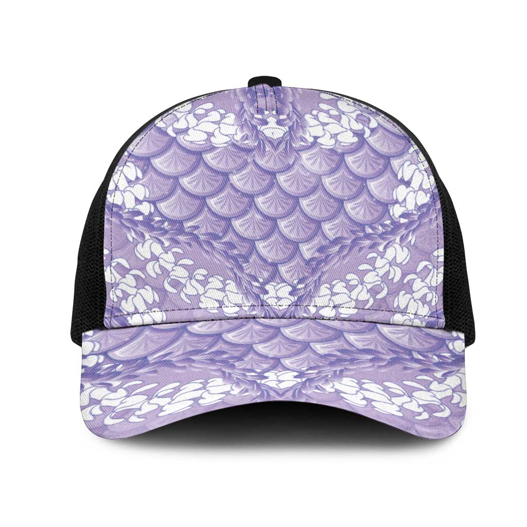 Lilac Mermaid Puakenikeni Maile Lei Mesh Trucker Cap