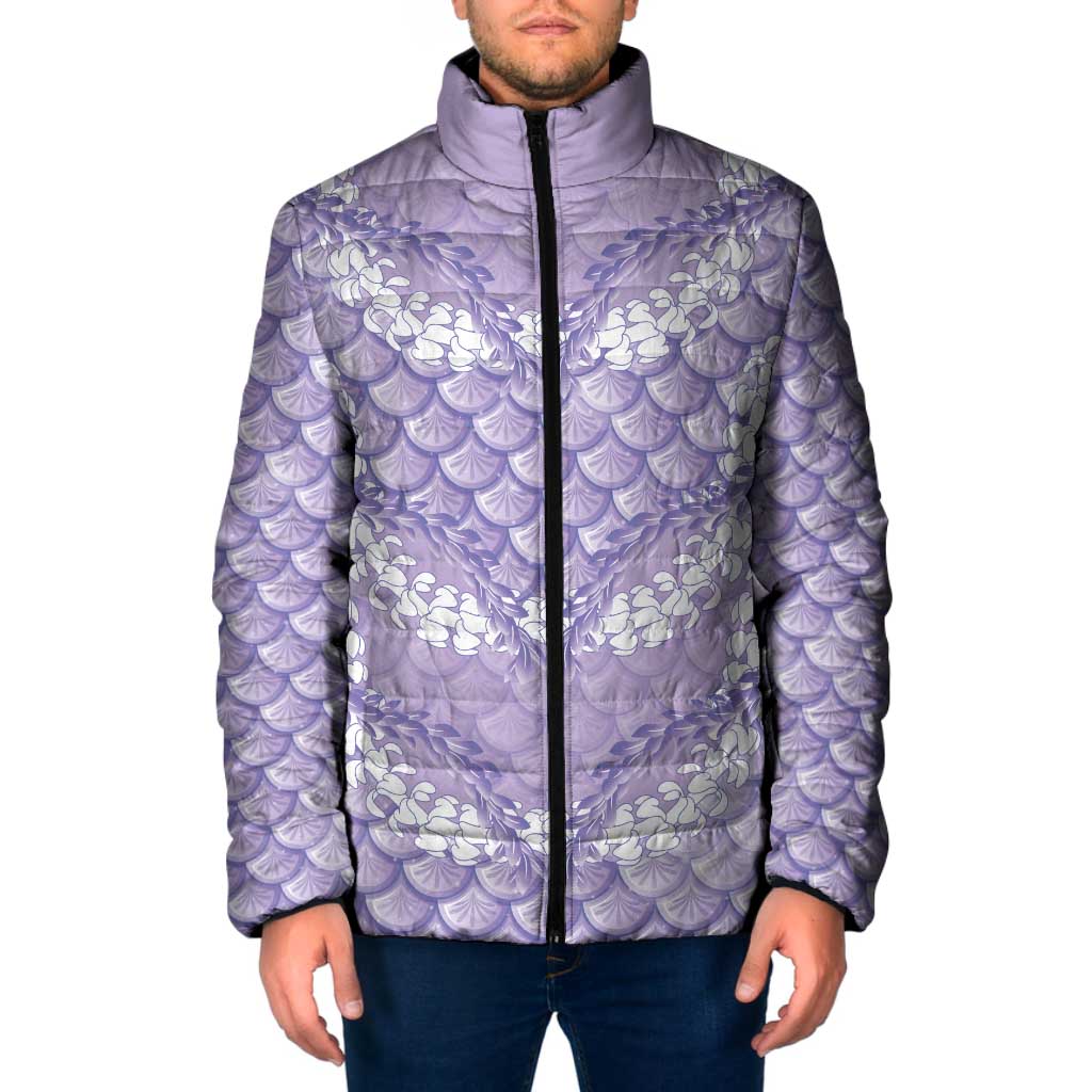 Lilac Mermaid Puakenikeni Maile Lei Padded Jacket