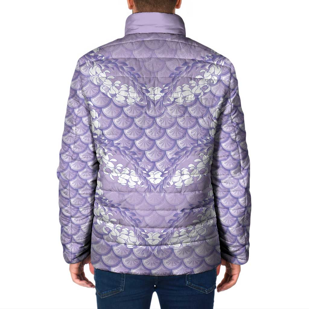 Lilac Mermaid Puakenikeni Maile Lei Padded Jacket