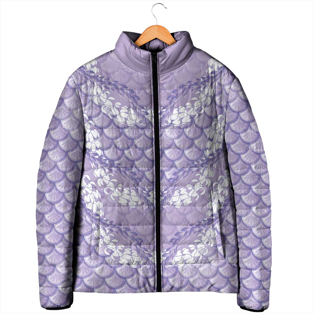 Lilac Mermaid Puakenikeni Maile Lei Padded Jacket