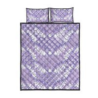 Lilac Mermaid Puakenikeni Maile Lei Quilt Bed Set