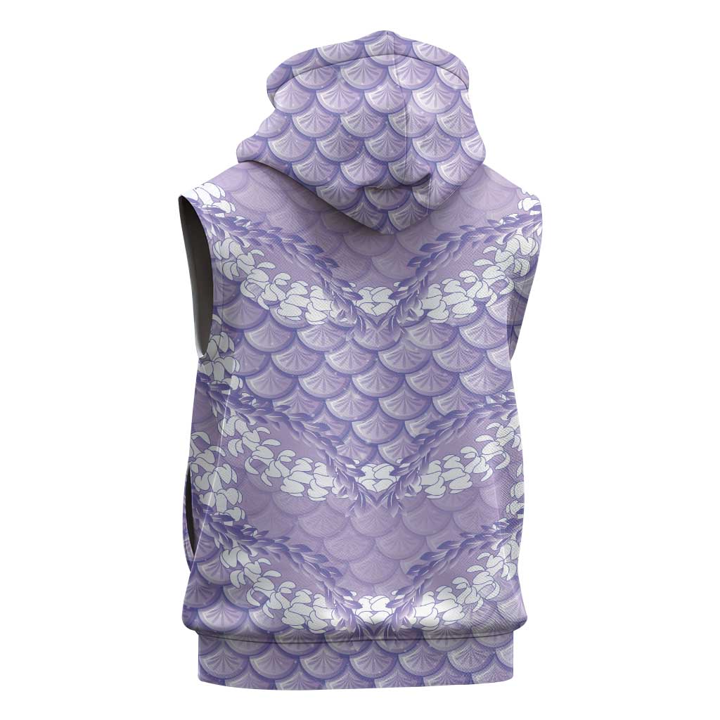 Lilac Mermaid Puakenikeni Maile Lei Sleeveless Hoodie