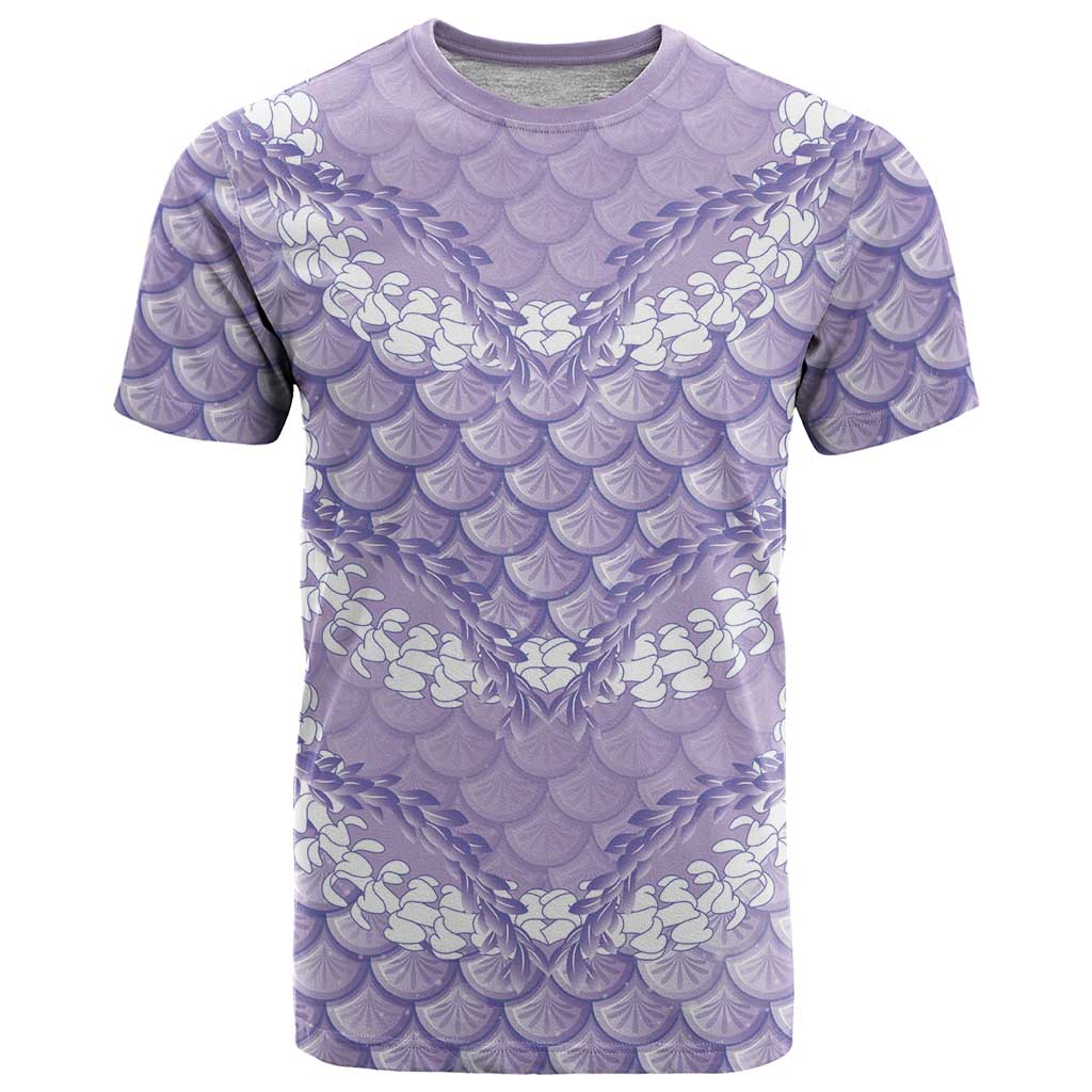 Lilac Mermaid Puakenikeni Maile Lei T Shirt