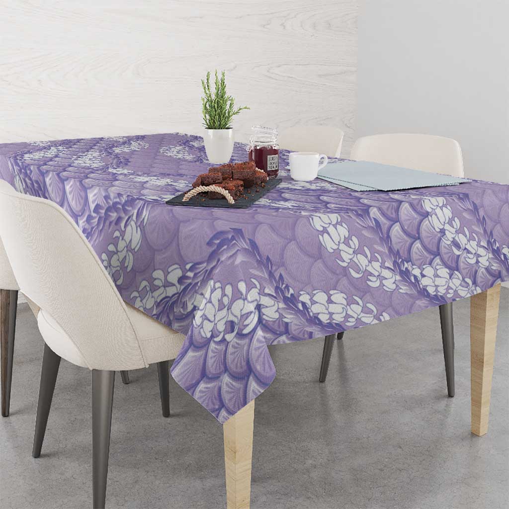 Lilac Mermaid Puakenikeni Maile Lei Tablecloth