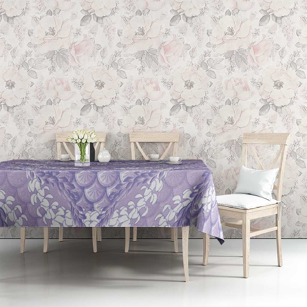 Lilac Mermaid Puakenikeni Maile Lei Tablecloth