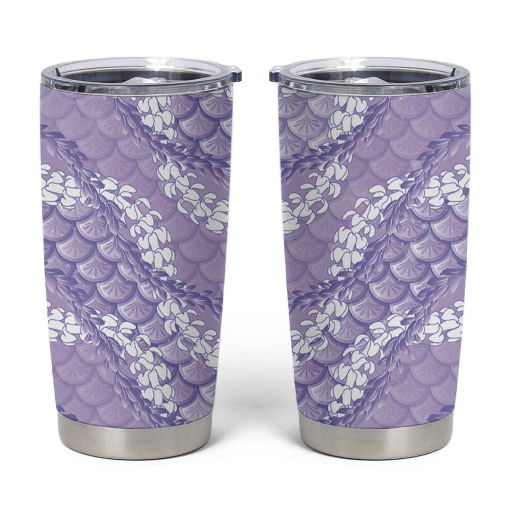 Lilac Mermaid Puakenikeni Maile Lei Tumbler Cup LT01 Purple - Polynesian Pride