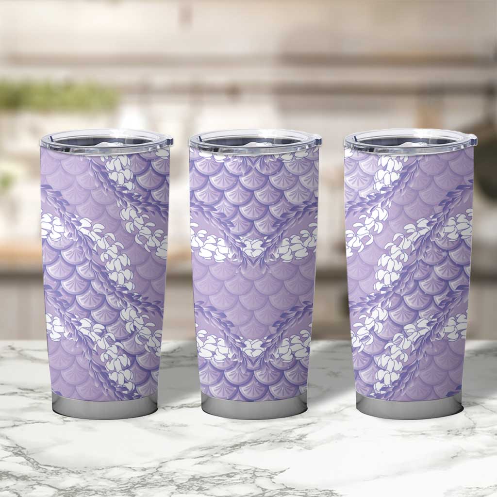 Lilac Mermaid Puakenikeni Maile Lei Tumbler Cup LT01 - Polynesian Pride