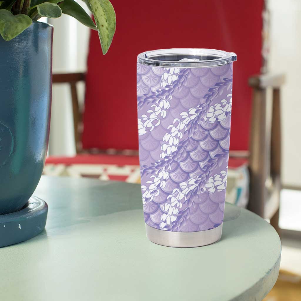 Lilac Mermaid Puakenikeni Maile Lei Tumbler Cup LT01 - Polynesian Pride