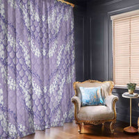 Lilac Mermaid Puakenikeni Maile Lei Window Curtain