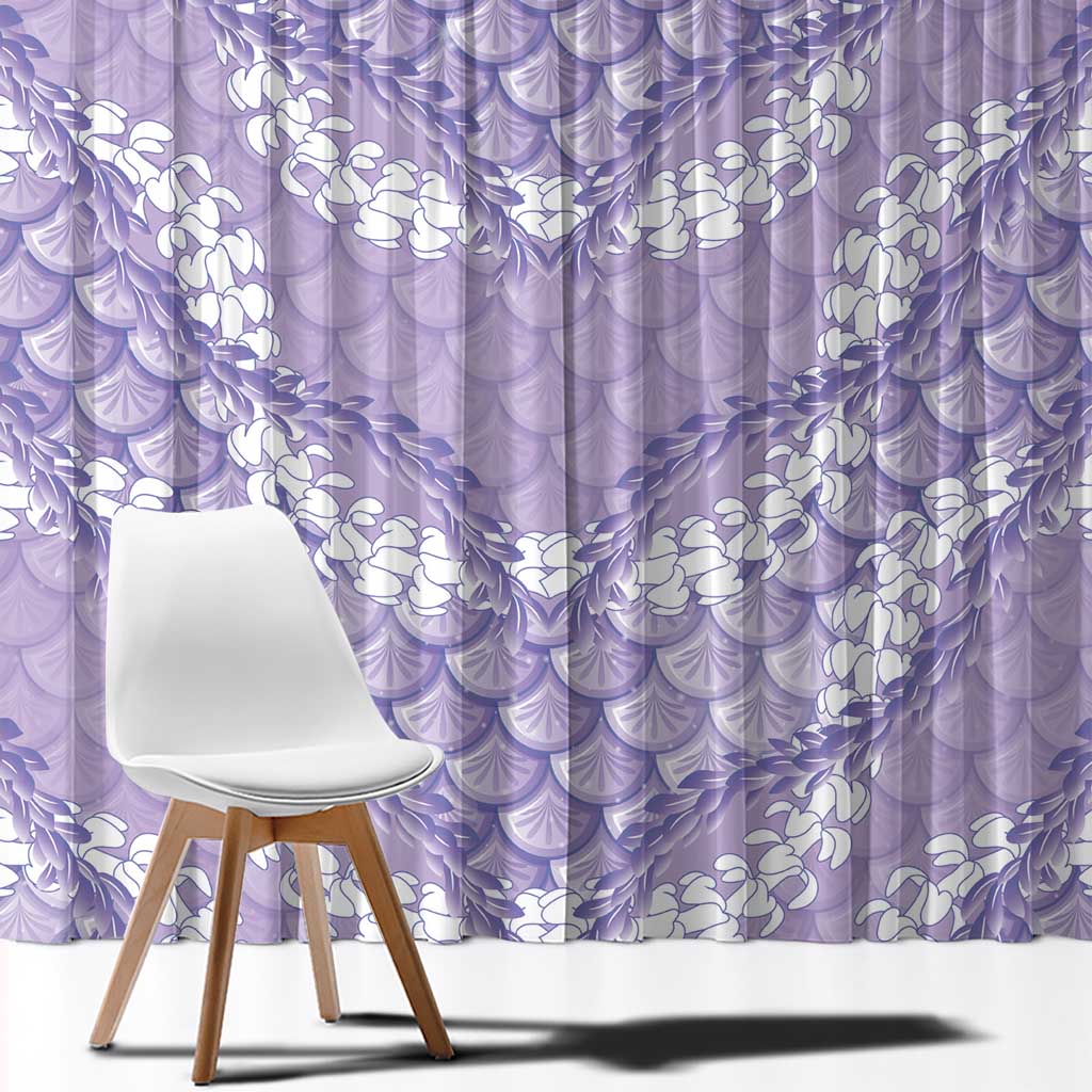 Lilac Mermaid Puakenikeni Maile Lei Window Curtain