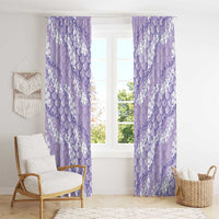 Lilac Mermaid Puakenikeni Maile Lei Window Curtain