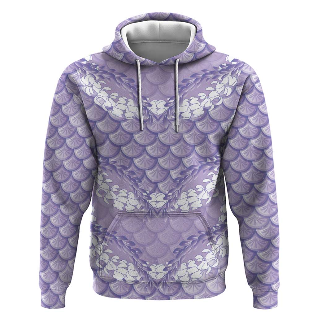 Lilac Mermaid Puakenikeni Maile Lei Zip Hoodie