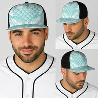 Light Turquoise Mermaid Puakenikeni Maile Lei Baseball Net Cap