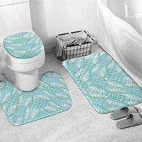Light Turquoise Mermaid Puakenikeni Maile Lei Bathroom Set