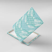 Light Turquoise Mermaid Puakenikeni Maile Lei Canvas Wall Art