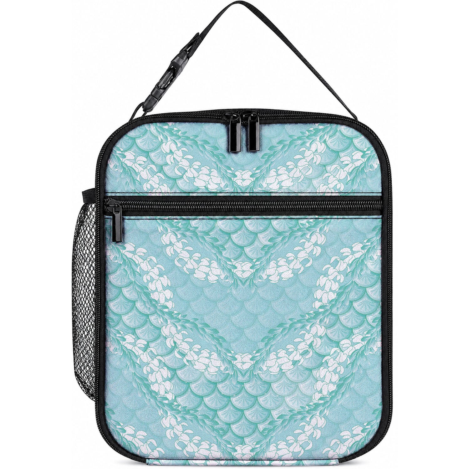 Light Turquoise Mermaid Puakenikeni Maile Lei Lunch Bag