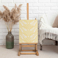 Pastel Yellow Mermaid Puakenikeni Maile Lei Canvas Wall Art