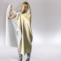 Pastel Yellow Mermaid Puakenikeni Maile Lei Hooded Blanket