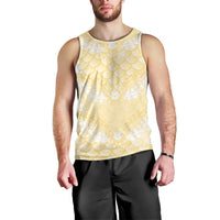 Pastel Yellow Mermaid Puakenikeni Maile Lei Men Tank Top LT01 - Polynesian Pride