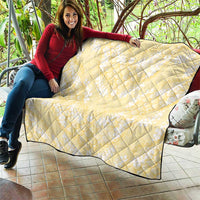 Pastel Yellow Mermaid Puakenikeni Maile Lei Quilt